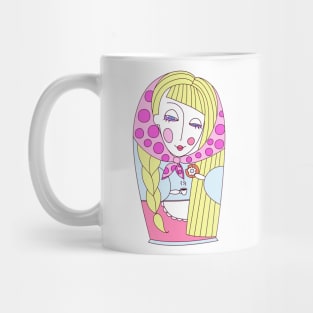 Matryoshka doll blonde Mug